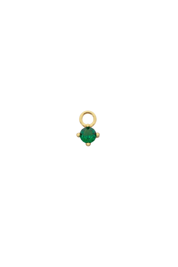 Ken & Jame Emerald Charm - Gold Vermeil/Green