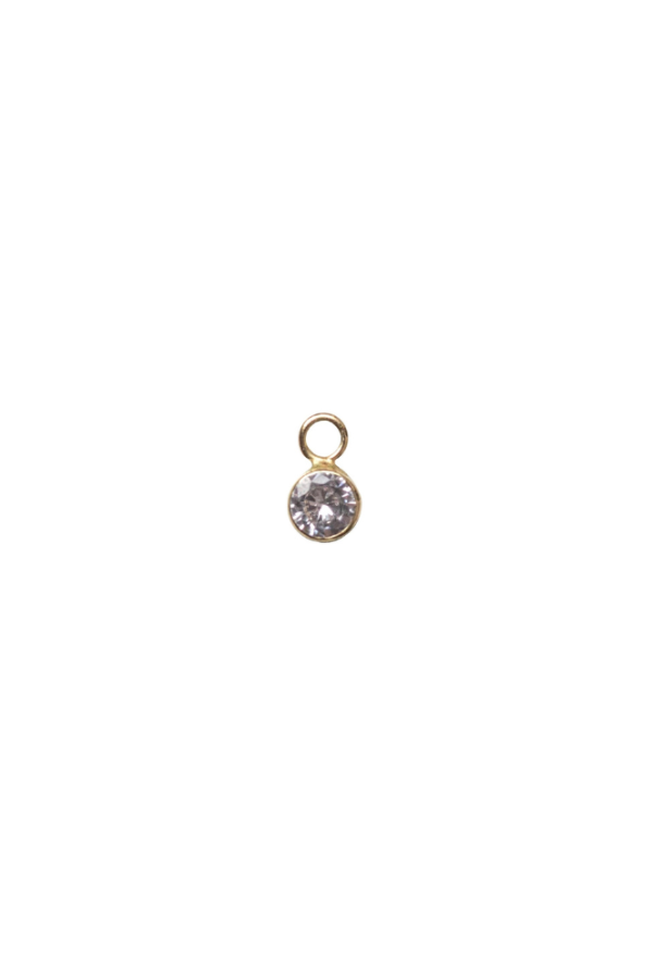 Ken & Jame Zirconia Charm - Gold Vermeil