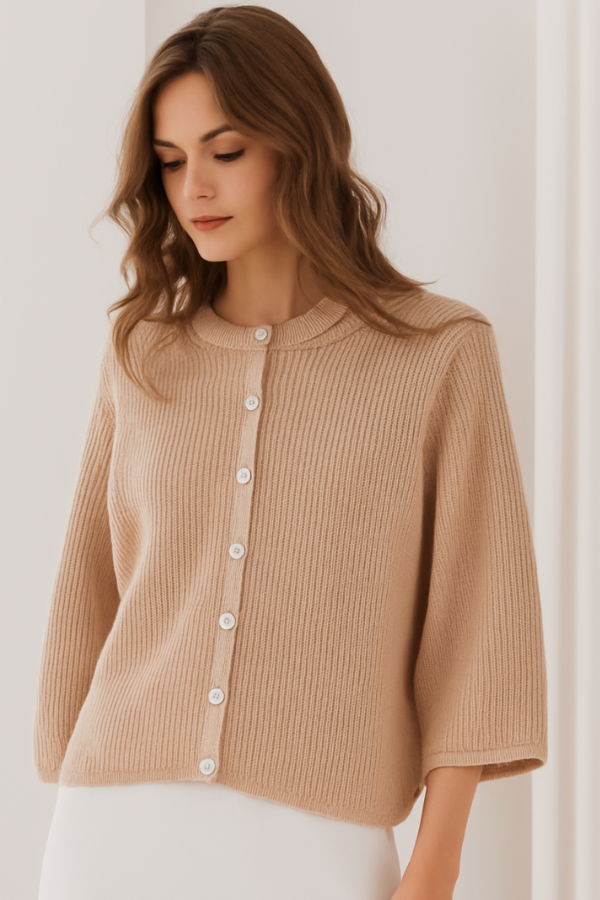 Autumn Cashmere Elbow Sleeve Shaker Cardigan