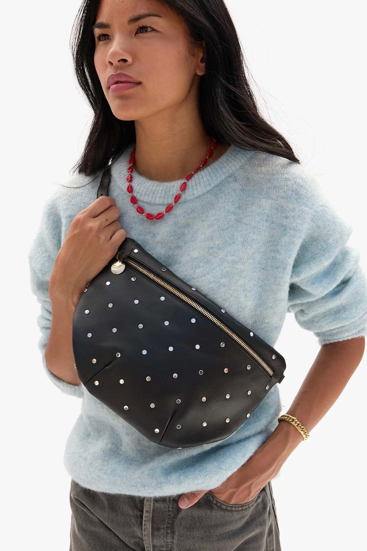 Clare V. Grande Fanny Bag with Allover Studs - Image 2 of 4