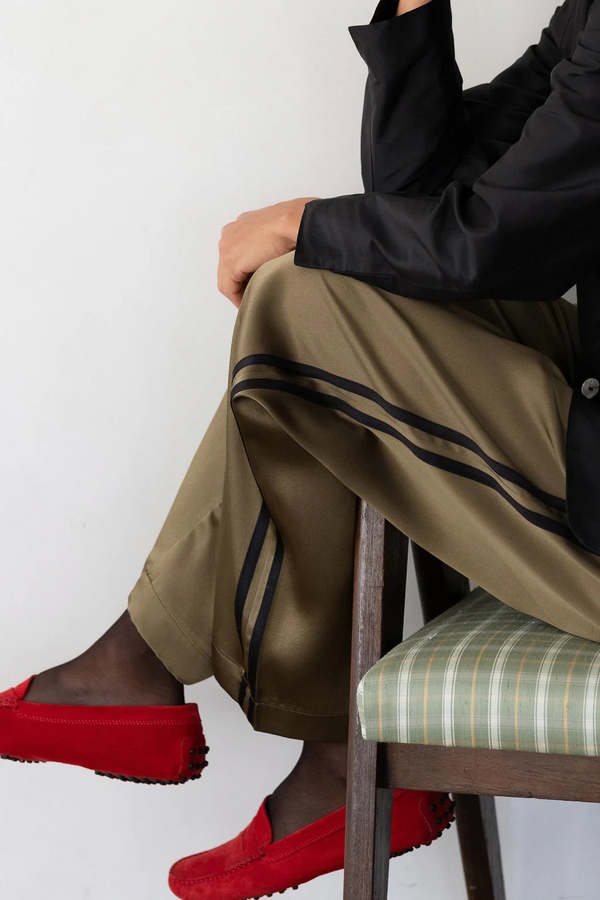 Donni. Silk Stripe Simple Pant Donni. Silk Stripe Simple Pant