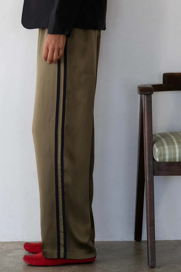 Donni. Silk Stripe Simple Pant