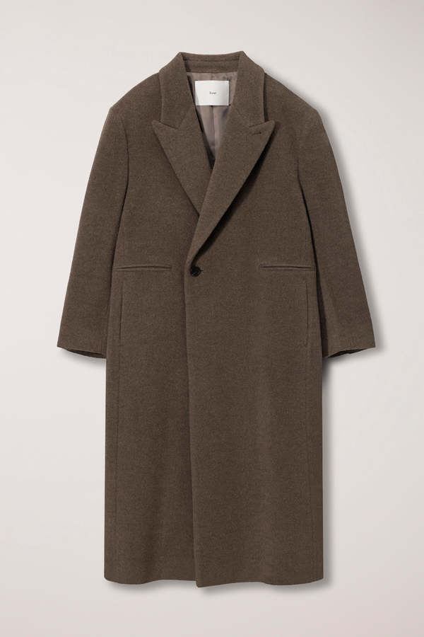 Dunst Unisex Maxi Double Wool Coat - Khaki Beige Dunst Unisex Maxi Double Wool Coat - Khaki Beige