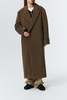 Dunst Unisex Maxi Double Wool Coat - Khaki Beige - Thumbnail 2