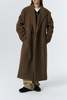 Dunst Unisex Maxi Double Wool Coat - Khaki Beige - Thumbnail 5