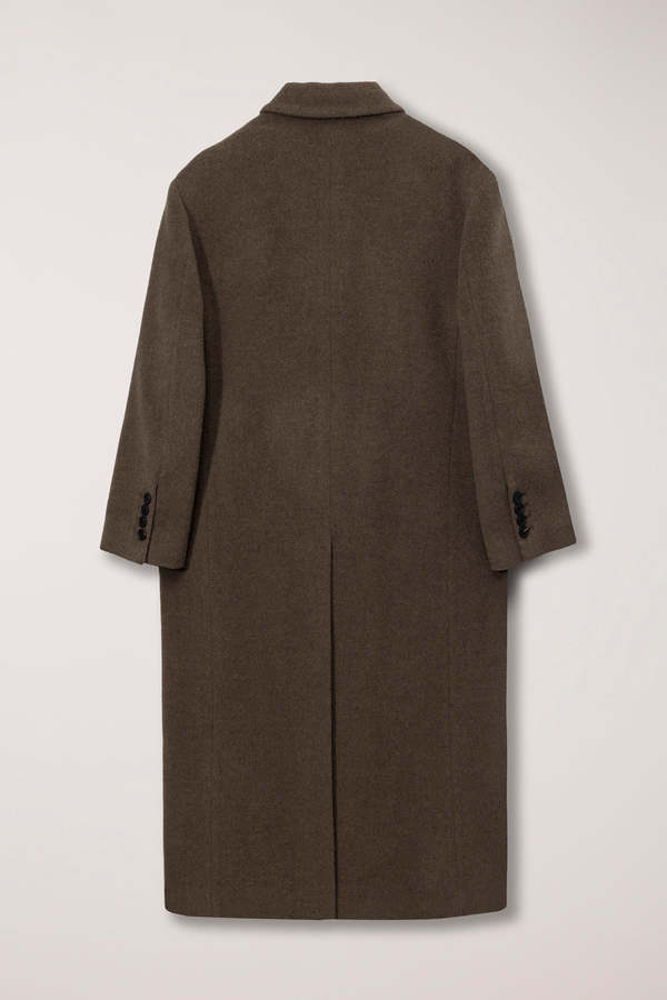 Dunst Unisex Maxi Double Wool Coat - Khaki Beige