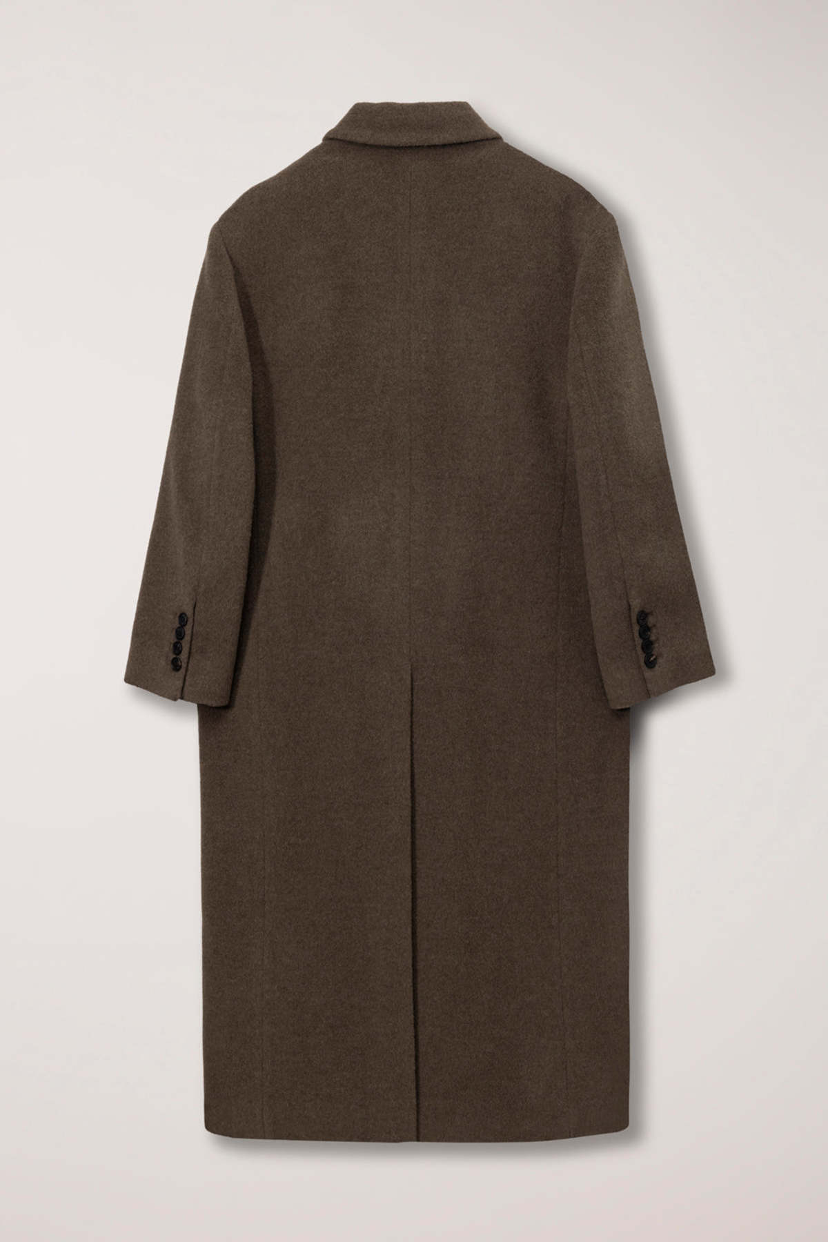 Dunst Unisex Maxi Double Wool Coat - Khaki Beige - Image 12 of 12