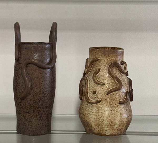 Ceramics by Danielle Tall Walnut Curve Handle Vase