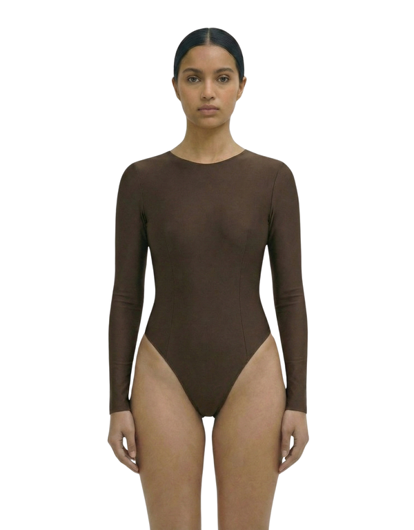 hauslabel HA 004 LOW CUT BODYSUIT - ARABICA hauslabel HA 004 LOW CUT BODYSUIT - ARABICA