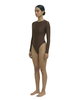 hauslabel HA 004 LOW CUT BODYSUIT - ARABICA - Thumbnail 3