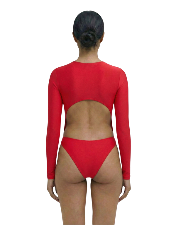 hauslabel LOW CUT BODYSUIT - REDCOAT hauslabel LOW CUT BODYSUIT - REDCOAT