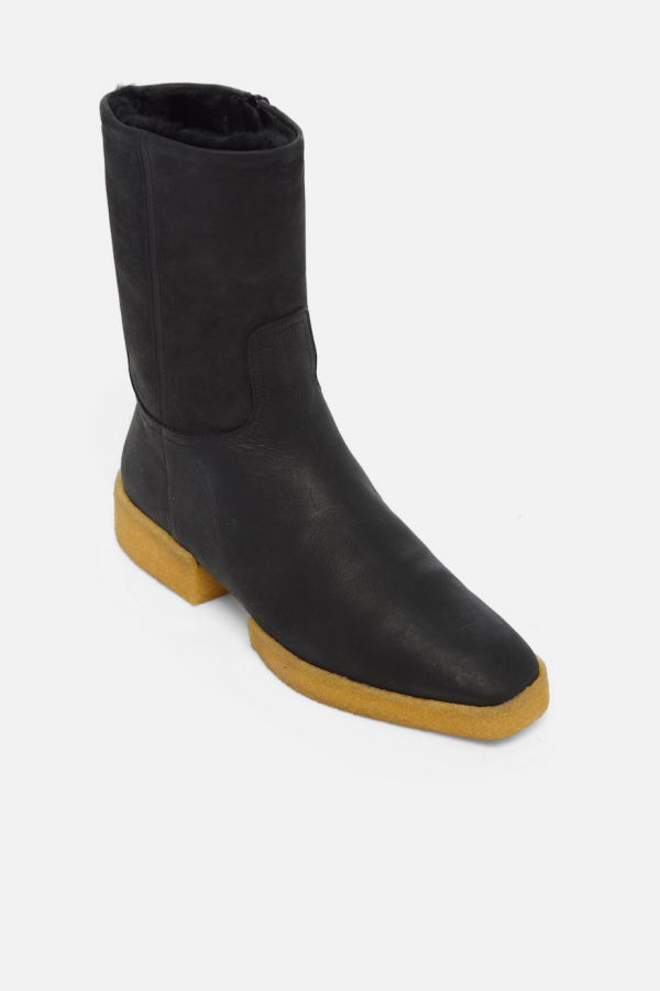 Coclico Blimey Shearling Boot - Black Leather