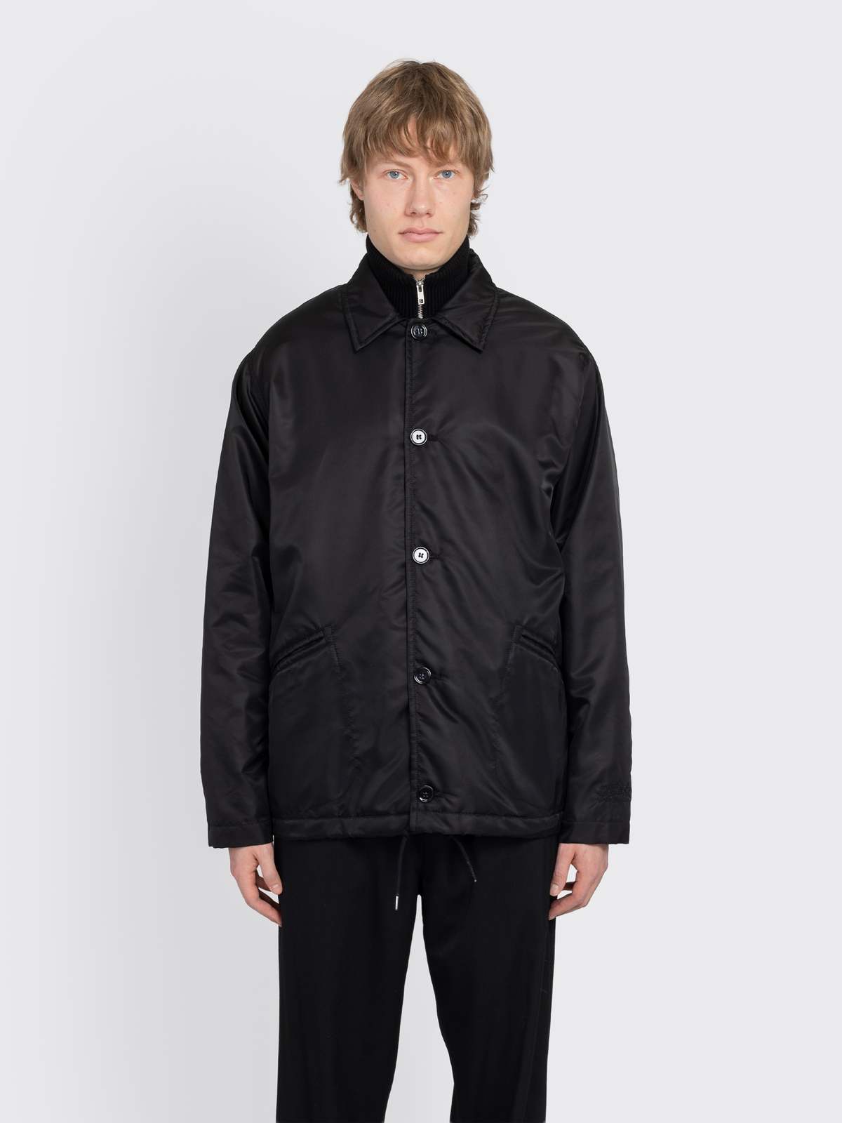 Maison Margiela MM6 Insulated Collared Jacket - Black - Image 1 of 4