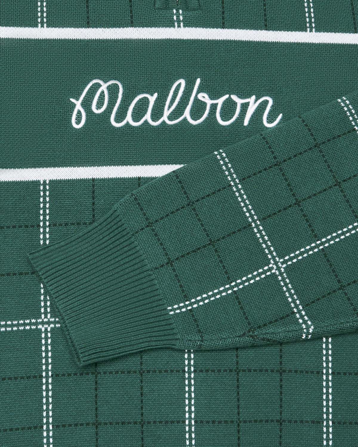 MALBON GOLF Bennet Plaid Sweater - Hn Green - Image 2 of 2