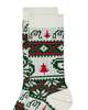 MALBON GOLF Douglas Fair Isle Sock - Ivory - Thumbnail 2