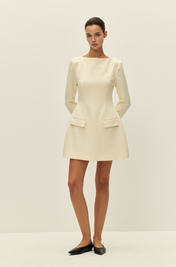 elodie Dael Mini Dress - Beige