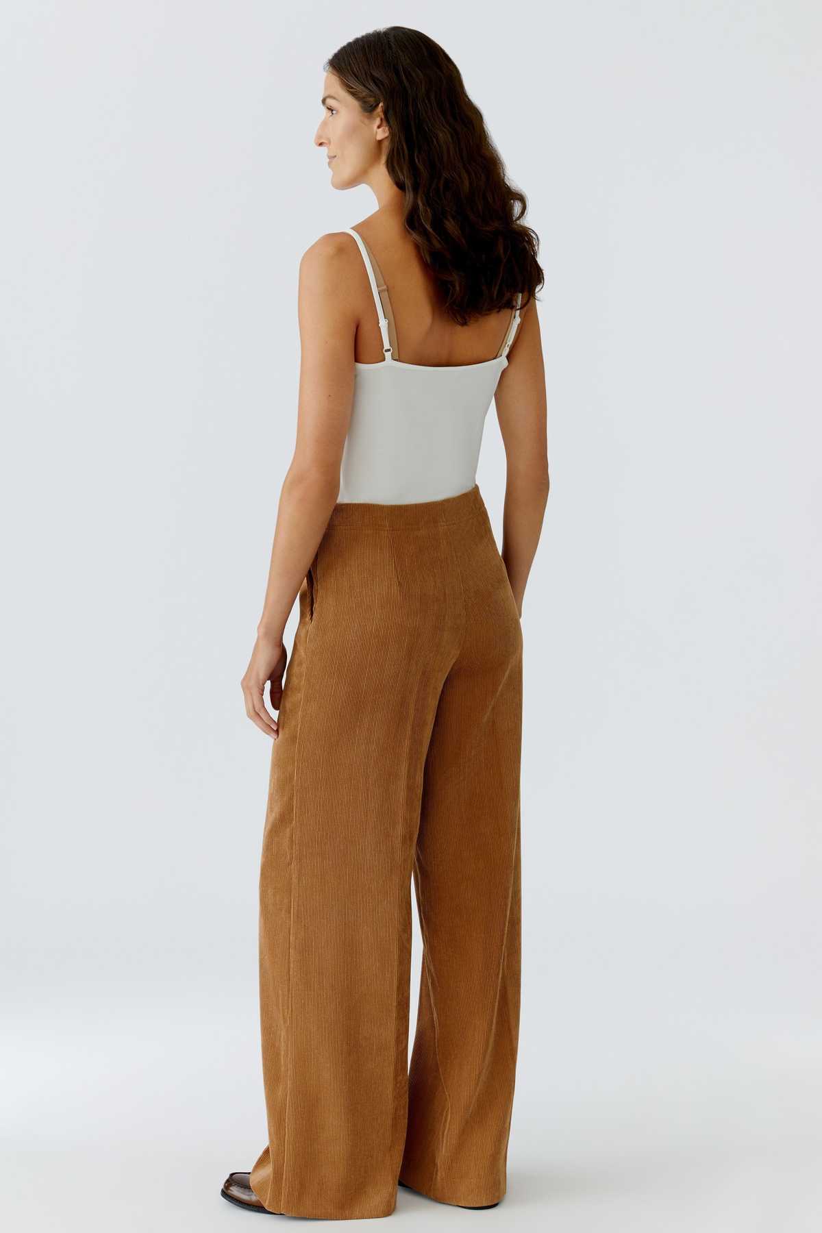OUI FASHION Pantalon Corduroy Pants - Ivory - Image 4 of 6