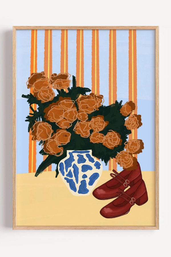 Illustrated By Weezy Marigolds and Mary Janes Print