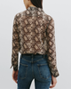 Nili Lotan Gaia Slim Shirt - Stone/Brown Snake Print - Thumbnail 5