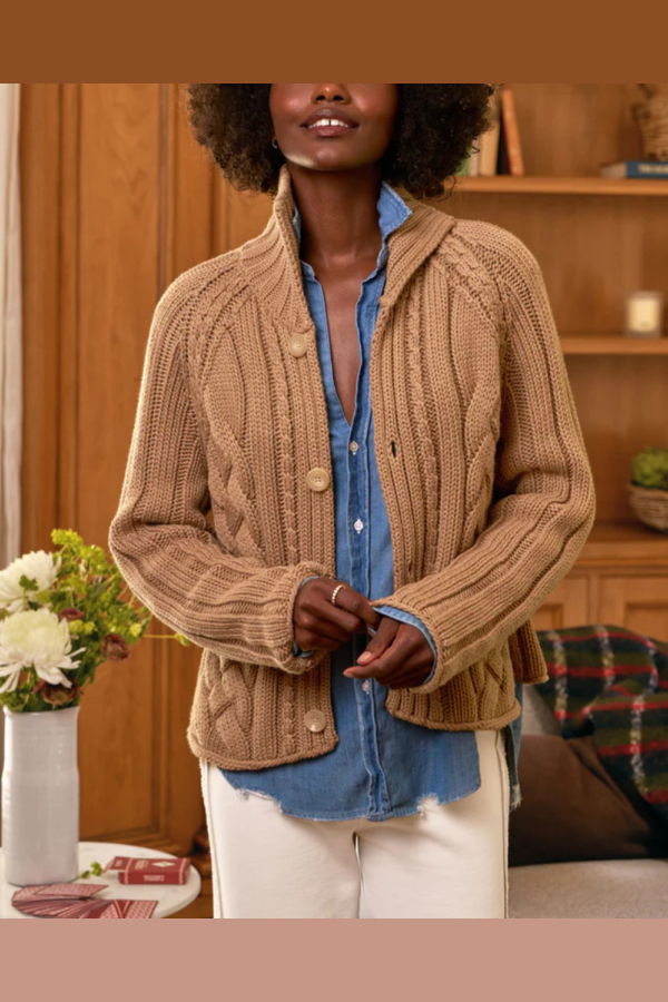 Frank & Eileen Mini Cotswolds Cardigan - Camel