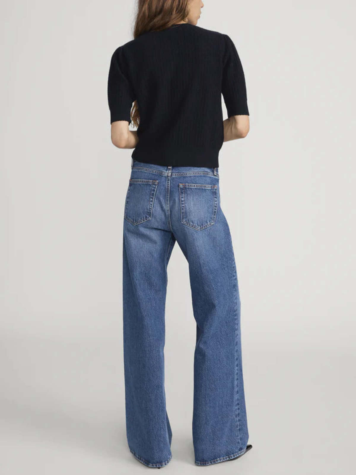 Frame The Chain Pointelle Cardi Cardigan - Navy - Image 2 of 3