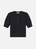 Frame The Chain Pointelle Cardi Cardigan - Navy - Thumbnail 3
