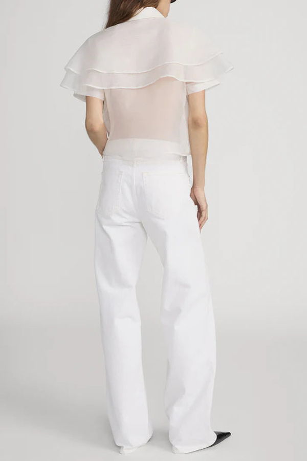 Frame The Organza Cape Top - Cream