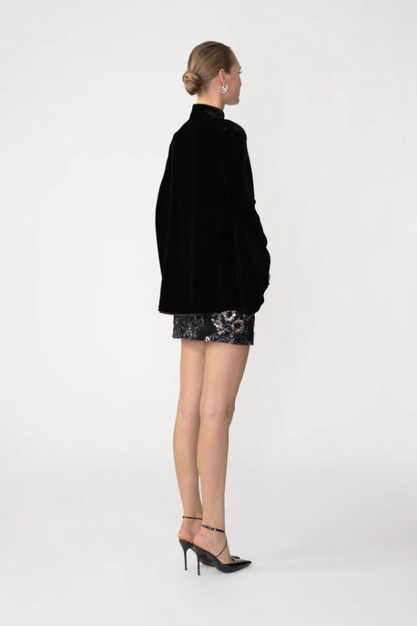 Sau Lee Dominic Velvet Jacket - Black