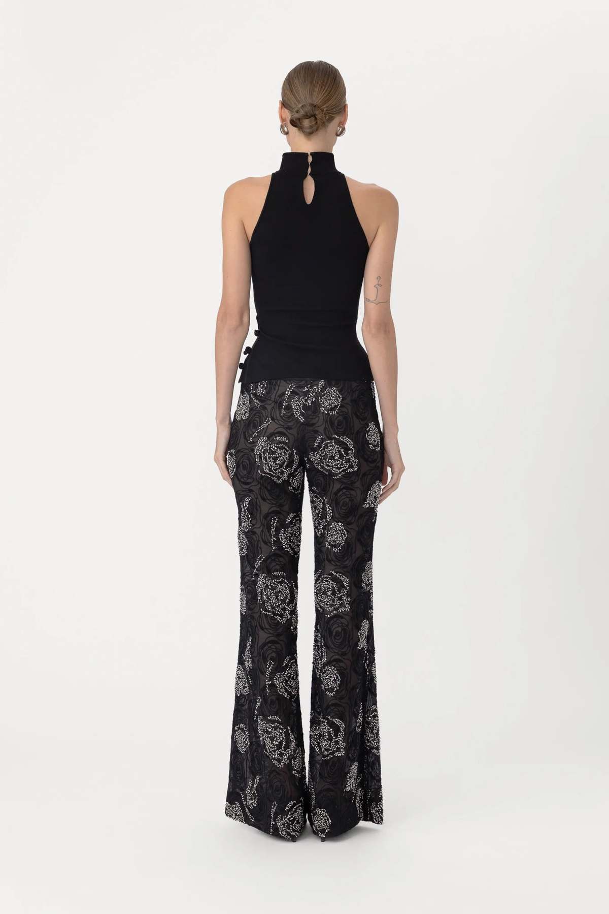 Sau Lee Dunn Knit Top - Black - Image 3 of 4