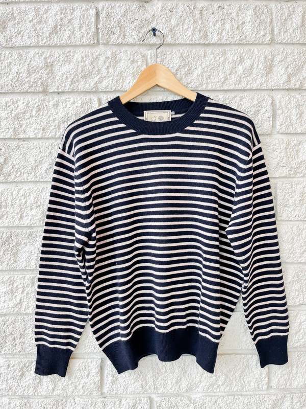 demylee Neve Cashmere Sweater - Petal Navy