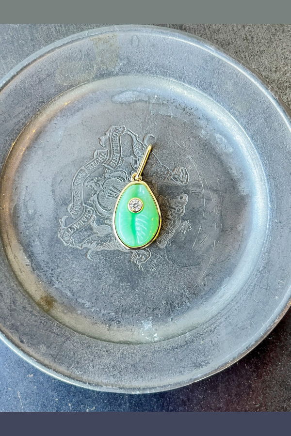 Thatch Cowrie Chrysoprase Charm
