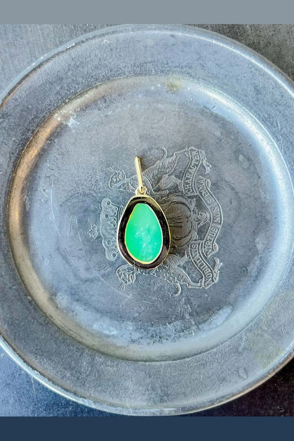 Thatch Cowrie Chrysoprase Charm
