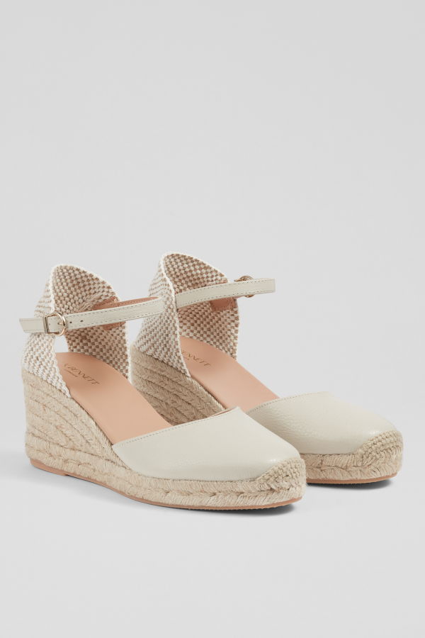 LK Bennett Marissa Casual Sandals - Ecru