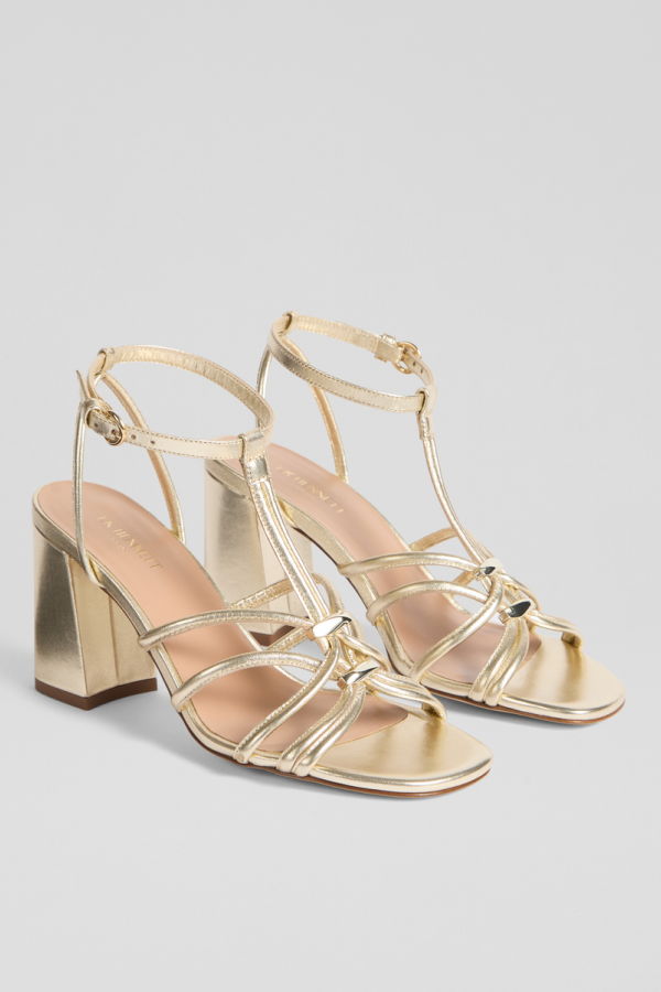 LK Bennett Noelle Formal Sandals - Pale Gold