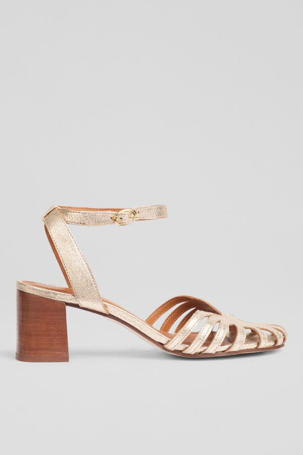 LK Bennett Aspen Sandals - Pale Gold