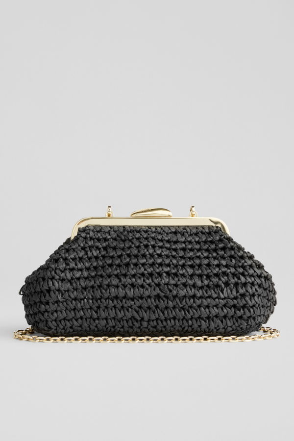 LK Bennett Alexa Clutch Bag - Black