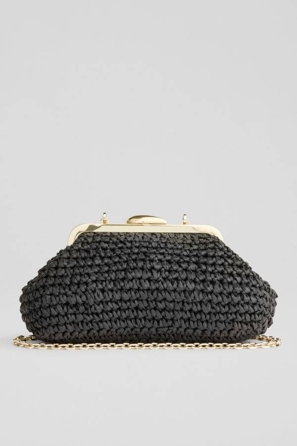 LK Bennett Alexa Clutch Bag - Black