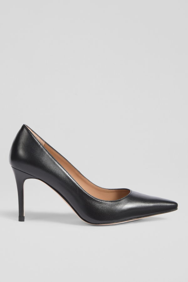 LK Bennett Floret New Closed Court Shoes - Black