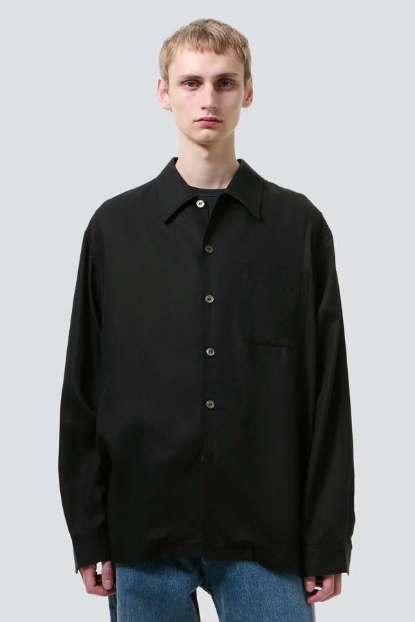 Our Legacy Black Draping Lyocell Every Shirt