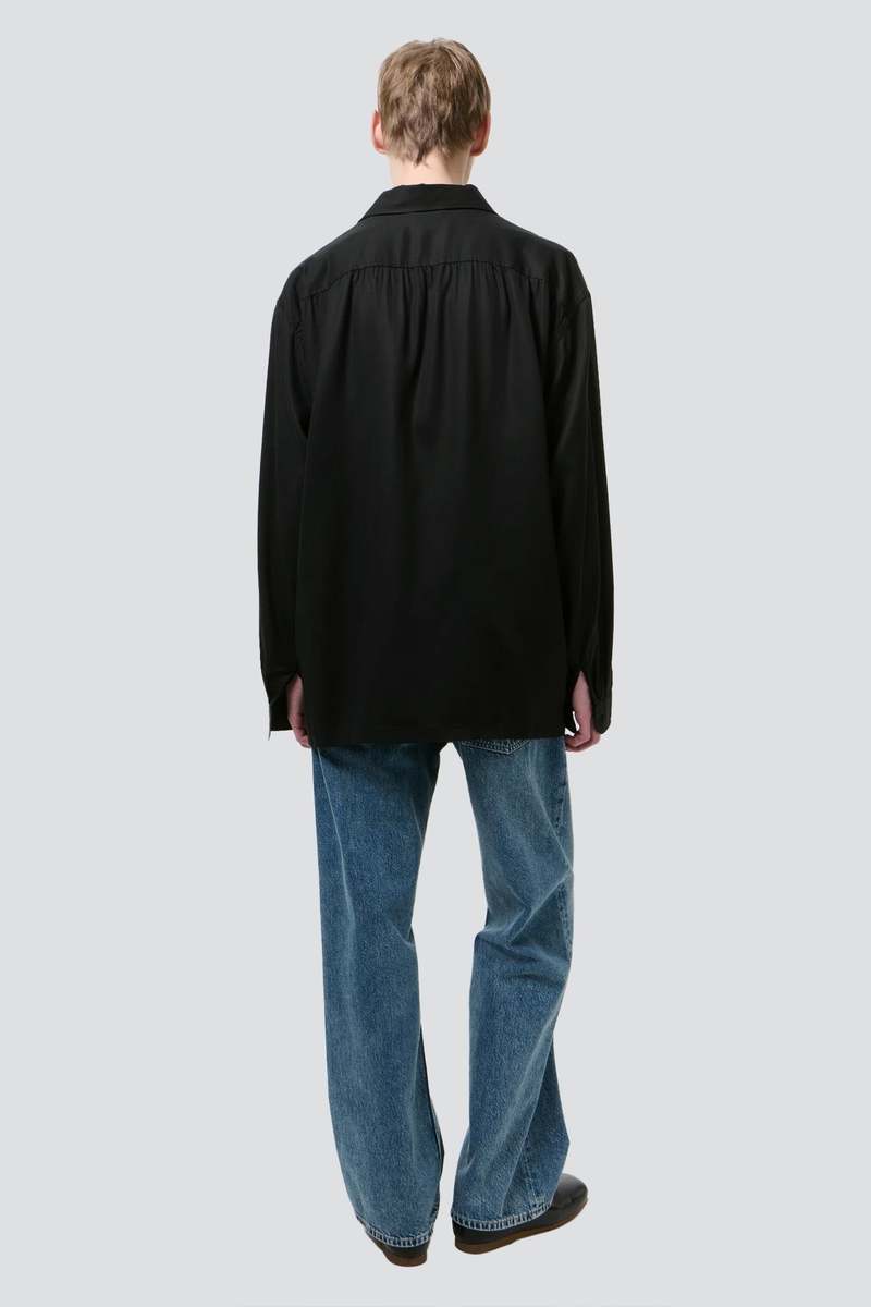 Our Legacy Black Draping Lyocell Every Shirt