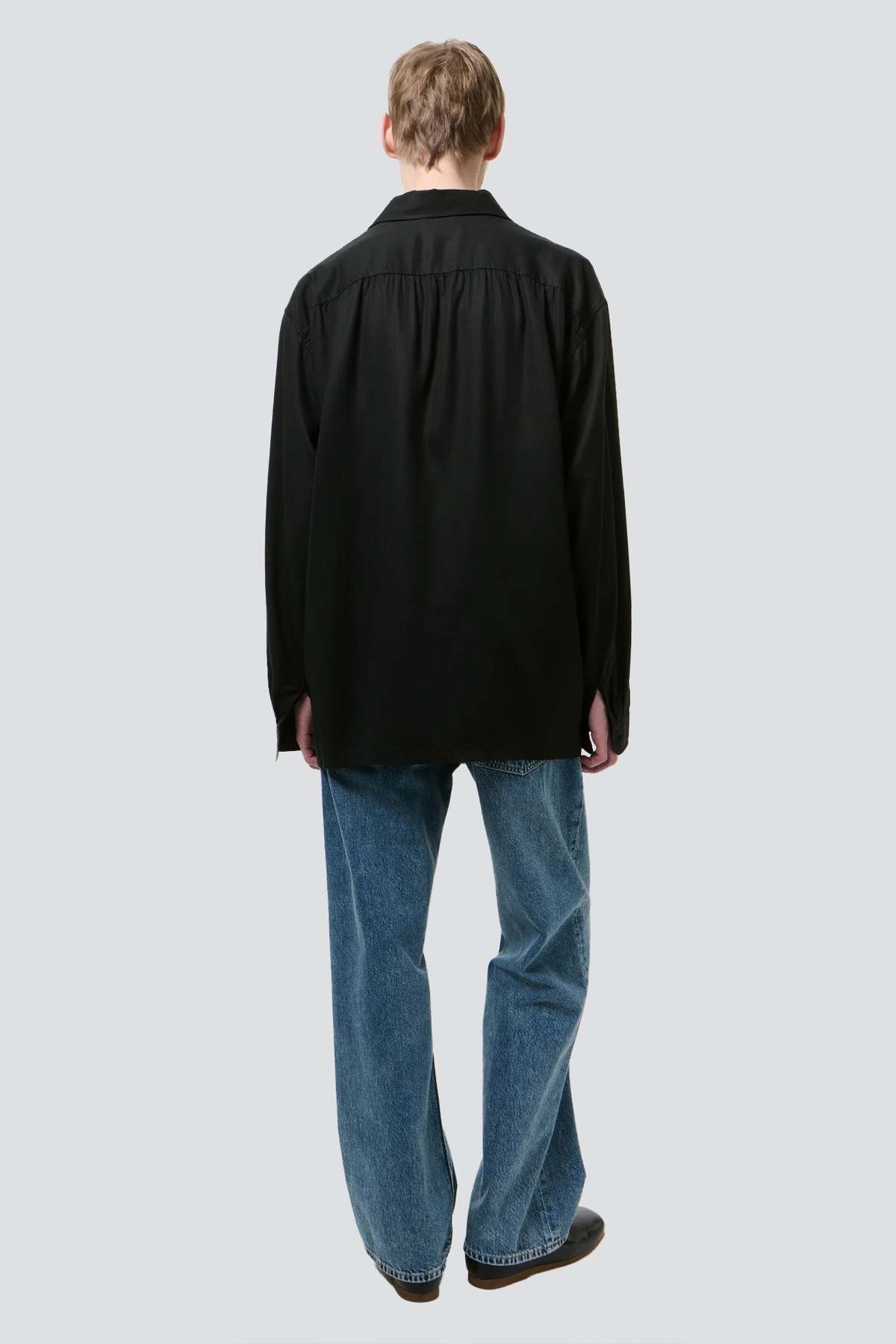 Our Legacy Black Draping Lyocell Every Shirt - Image 3 of 4