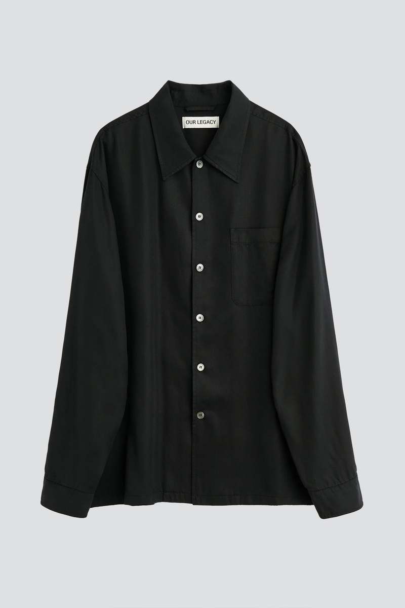 Our Legacy Black Draping Lyocell Every Shirt