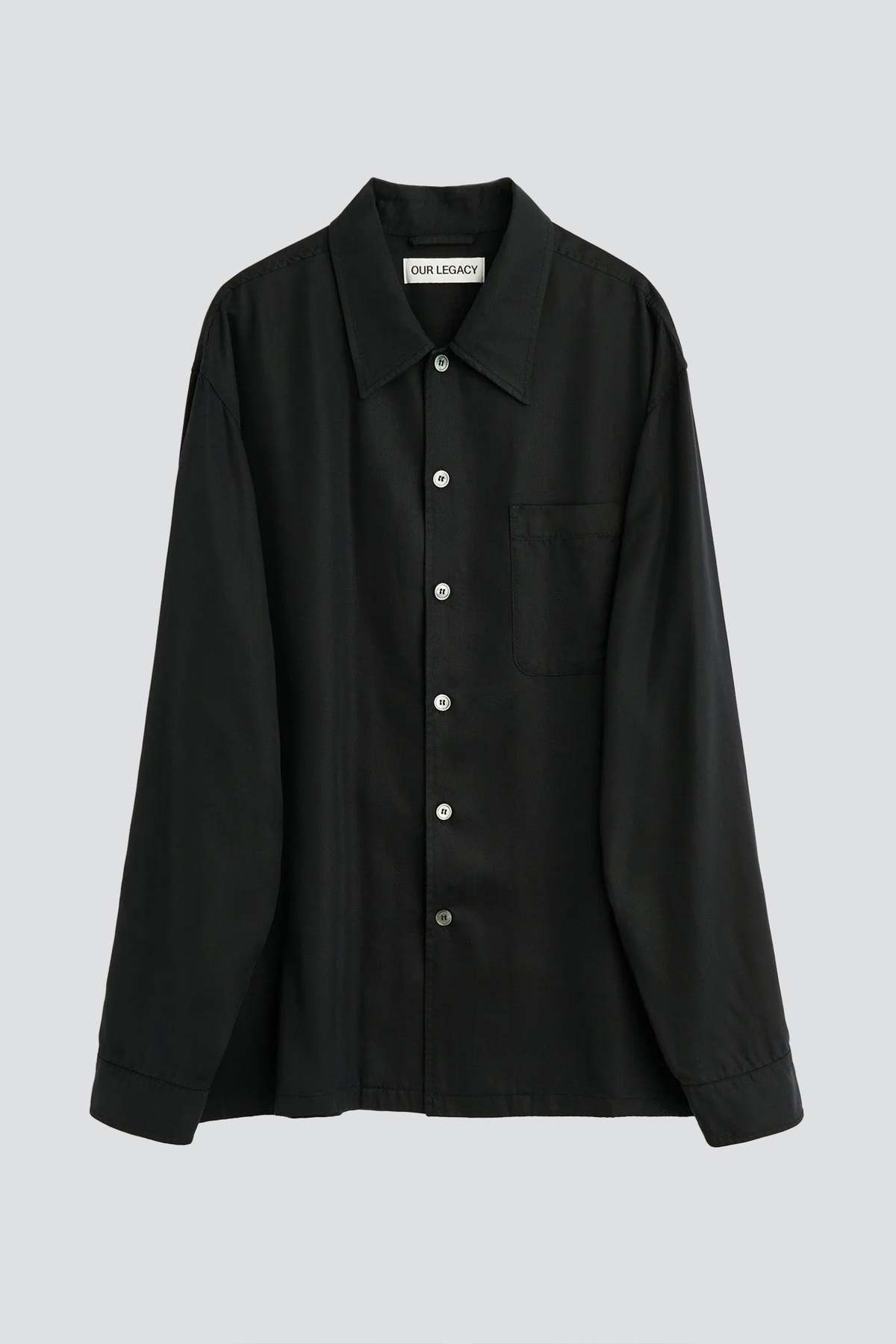 Our Legacy Black Draping Lyocell Every Shirt - Image 4 of 4