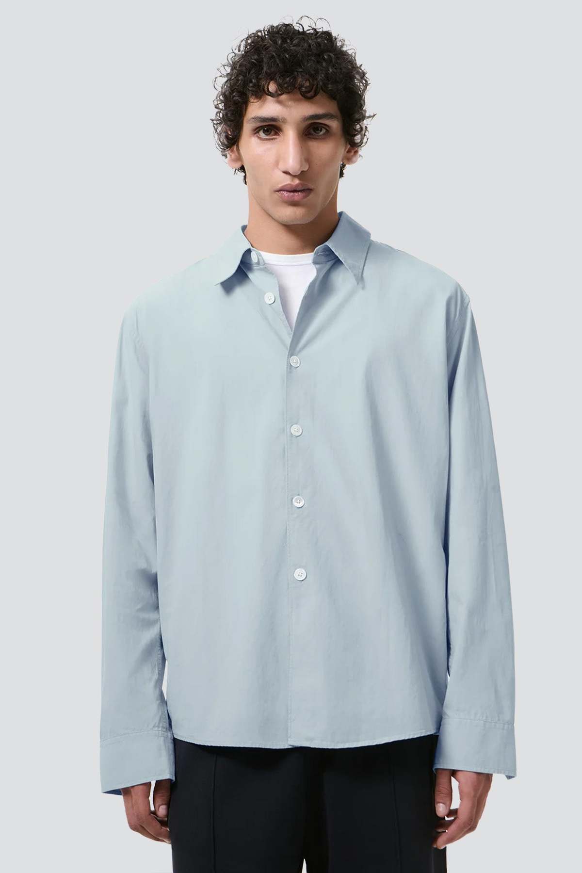 Our Legacy Powder Blue Liquid Poplin Beyond Shirt - Image 1 of 5