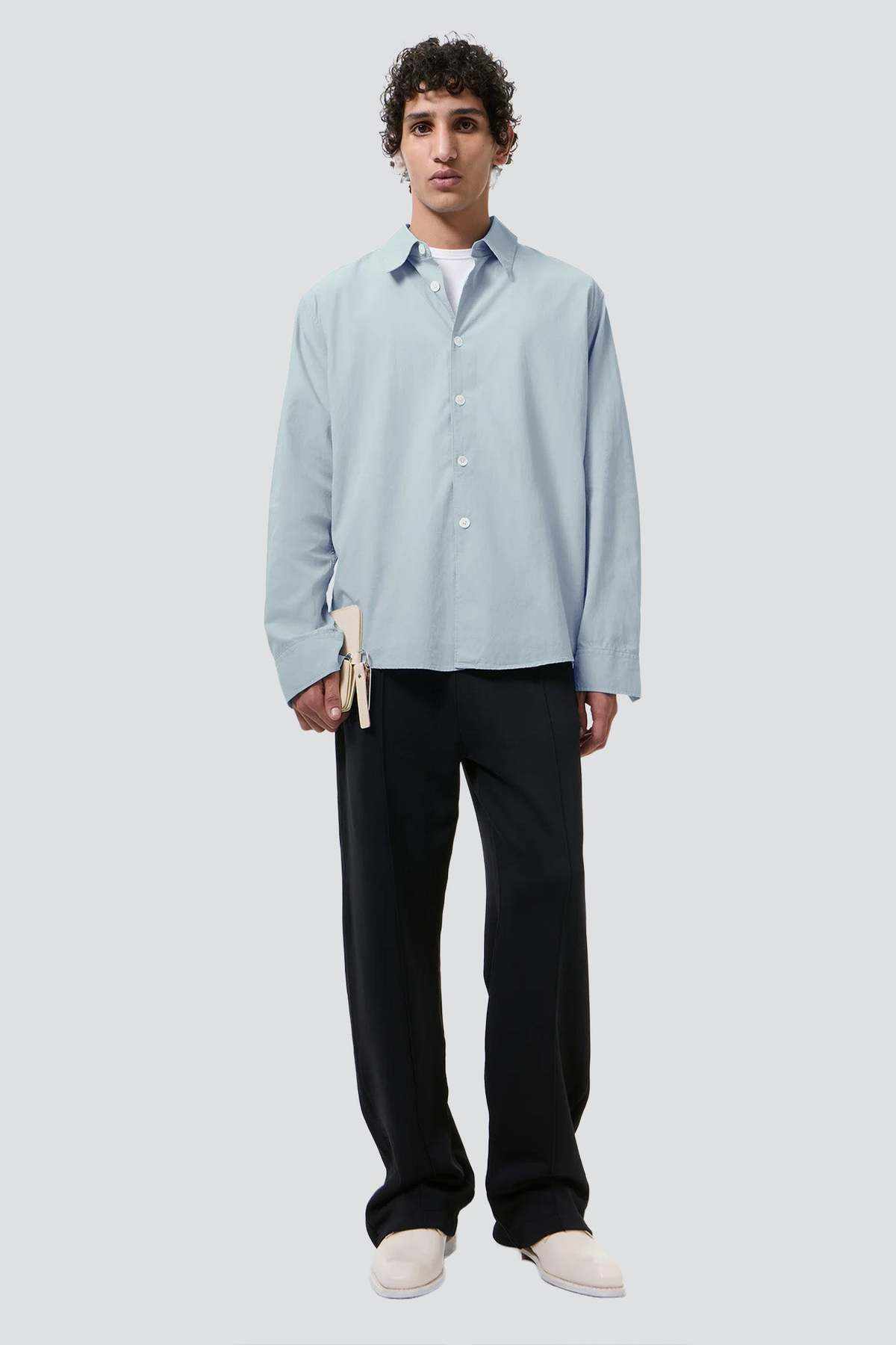 Our Legacy Powder Blue Liquid Poplin Beyond Shirt - Image 2 of 5