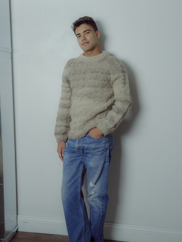 Vintage Hand Knit Wool Fisherman Sweater