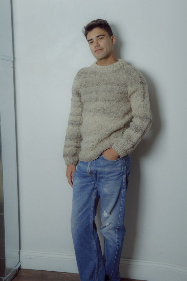 Vintage Hand Knit Wool Fisherman Sweater