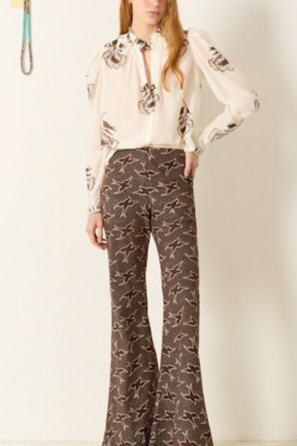 Alix Of Bohemia Artemis Obsidian Poppy Shirt - Off-White