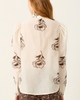 Alix Of Bohemia Artemis Obsidian Poppy Shirt - Off-White - Thumbnail 4