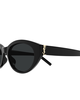 Yves Saint Laurent Chunky Oval Sunglasses - Black - Thumbnail 3